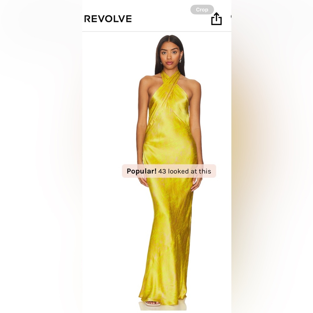 L'AGENCE Yellow Maxi Dress